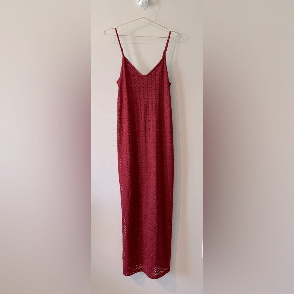 Vero Moda Isabella Tank Illusion Maxi Dress in Sun Dried Tomato. New with tag